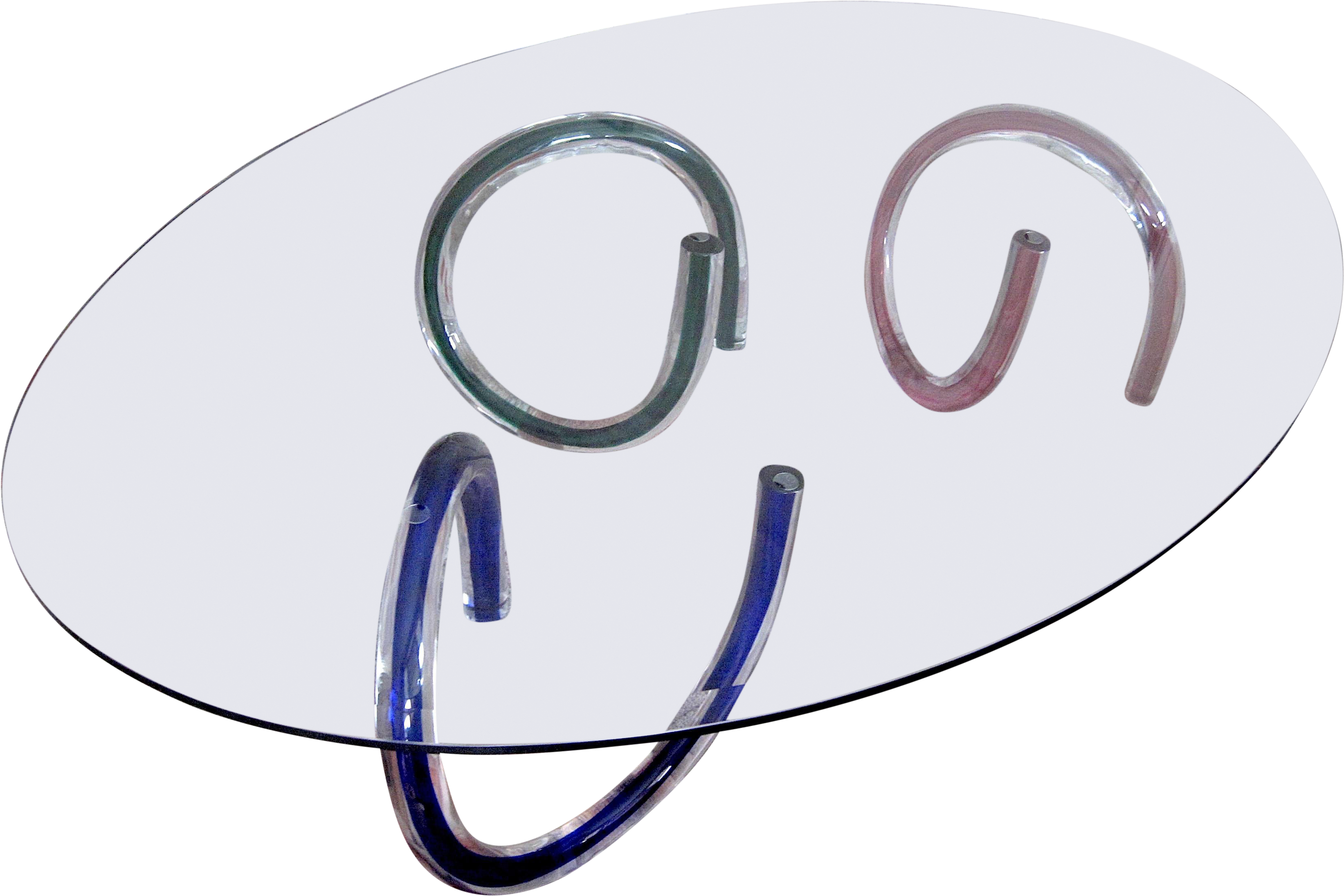 Vintage Italian Memphis Epsilon Base Oval Glass Coffee - Calligraphy Clipart (3650x2433), Png Download