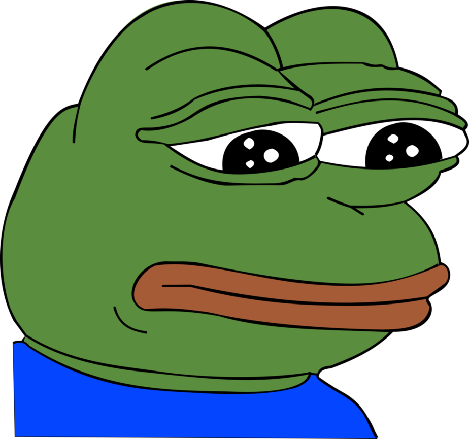924 X 865 23 - Sad Pepe The Frog Original Clipart (924x865), Png Download