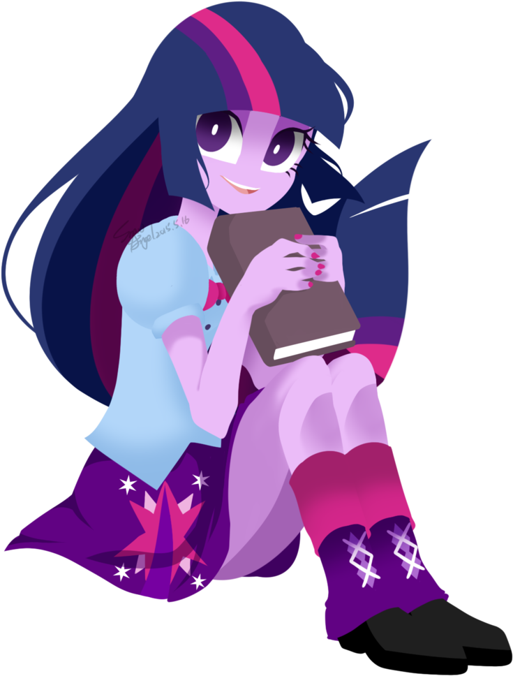 Snow Angel, Book, Cute, Equestria Girls, Nail Polish, - Twilight Sparkle Eqg Art Clipart (819x1024), Png Download