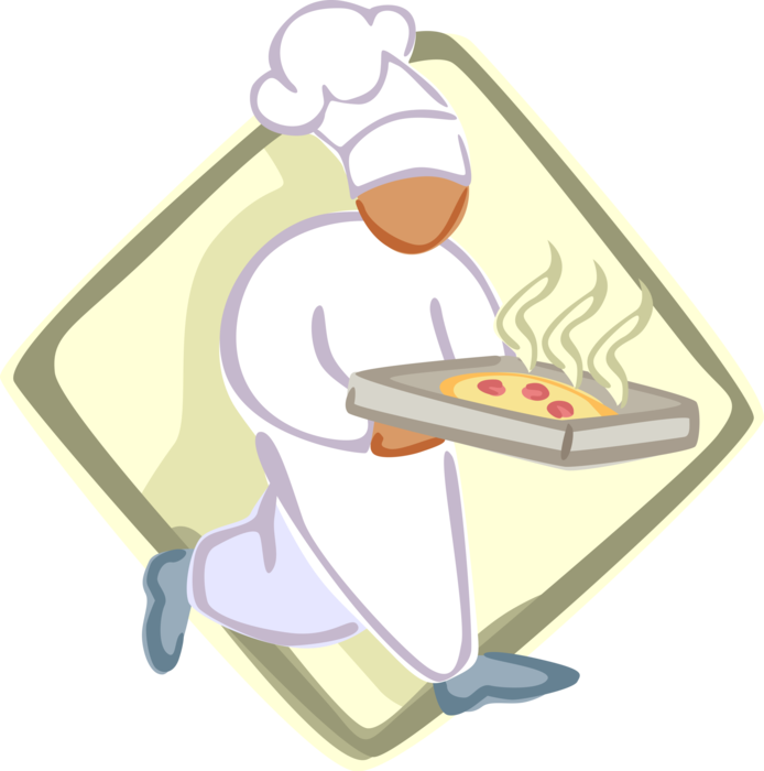 Vector Illustration Of Culinary Chef With White Hat - Illustration Clipart (694x700), Png Download