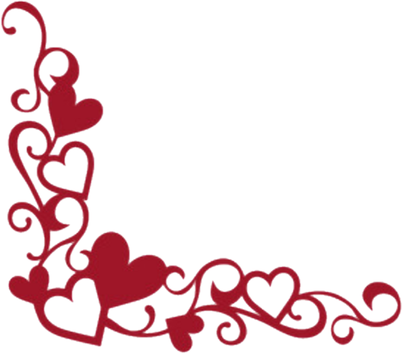 Love Sticker - Flower Flourish Corner Clipart (1024x908), Png Download