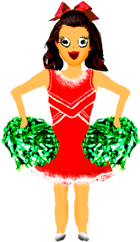 Cheerleader - Illustration Clipart (502x886), Png Download