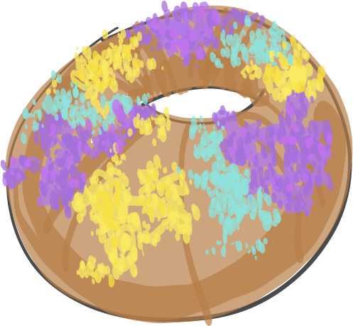 King Cake - Illustration Clipart (500x651), Png Download