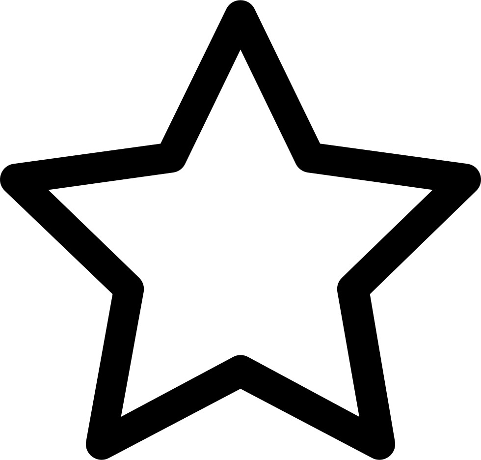 Png File Svg - Star Line Icon Png Clipart (980x936), Png Download
