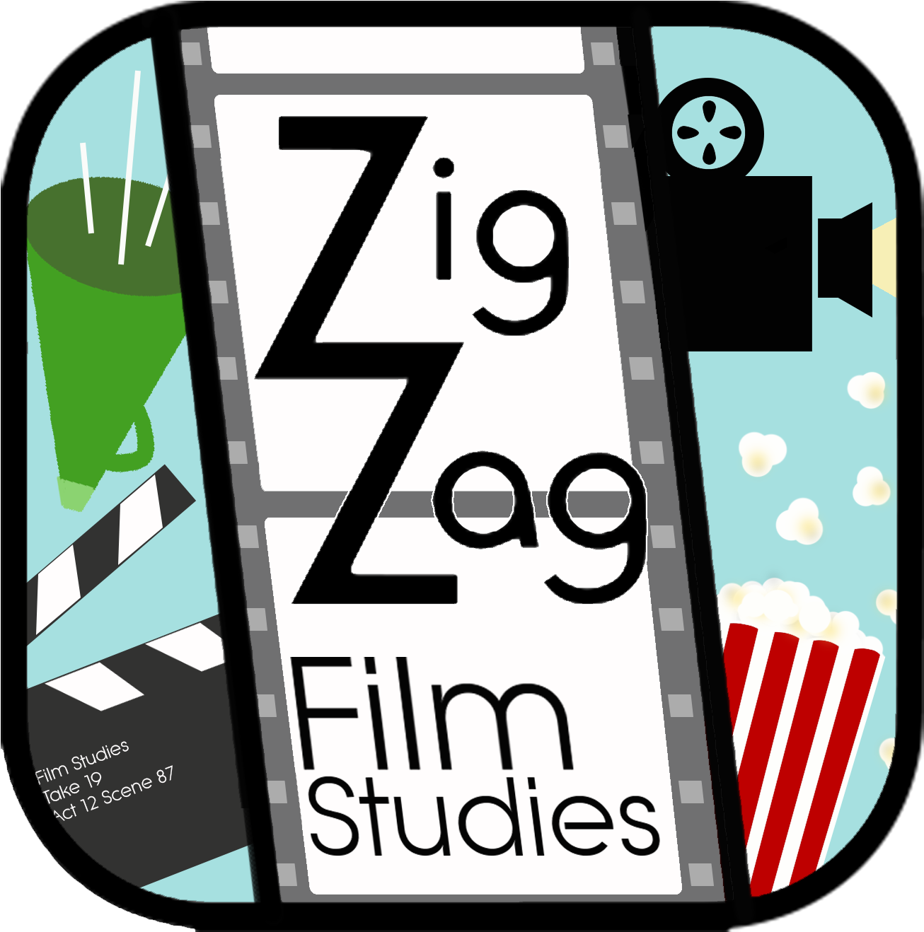 Zigzag Film Studies - Graphic Design Clipart (1699x1647), Png Download