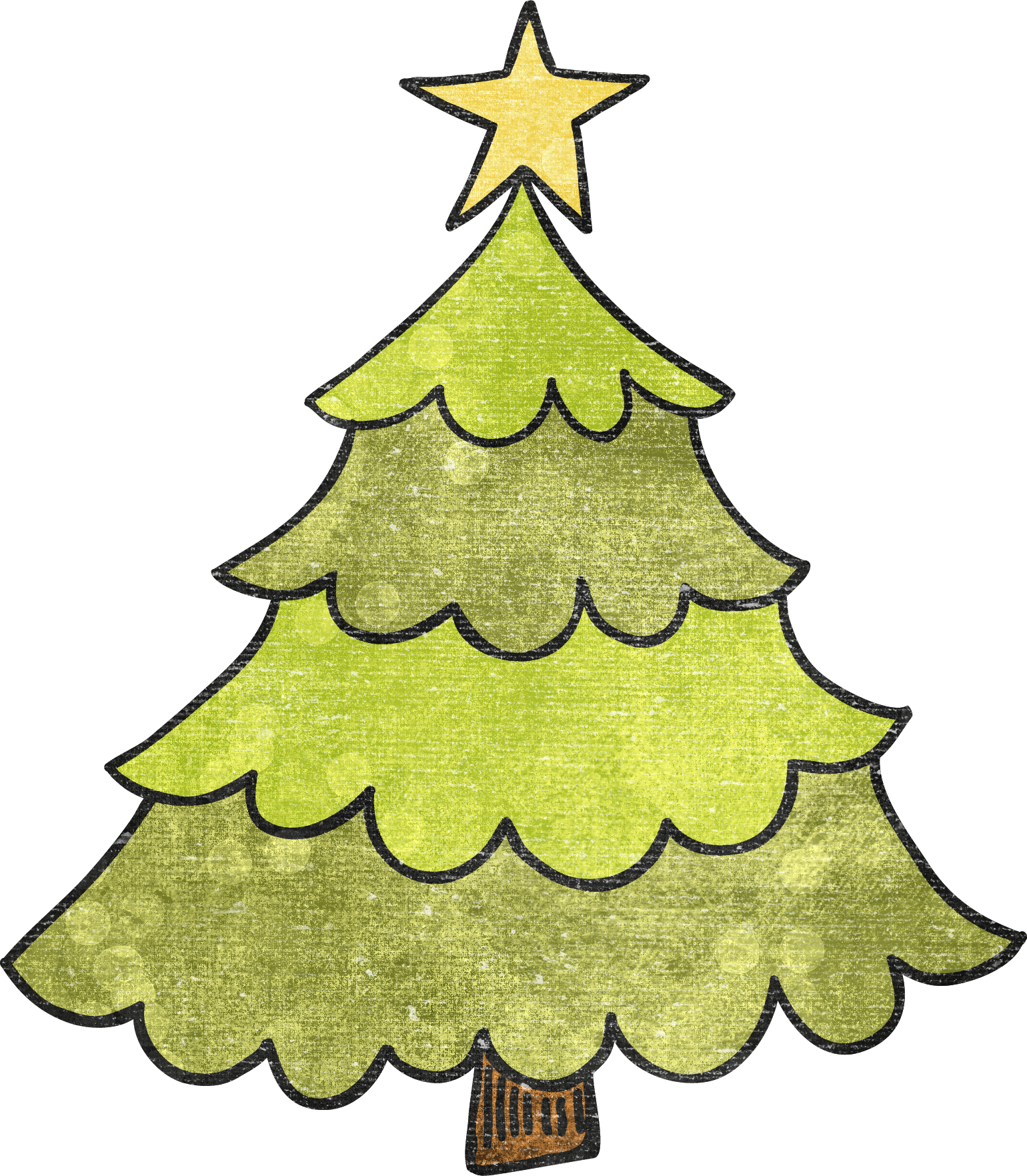 Will I Wrap Presents From Santa In A Different Paper - Christmas Tree Clipart (1540x1763), Png Download