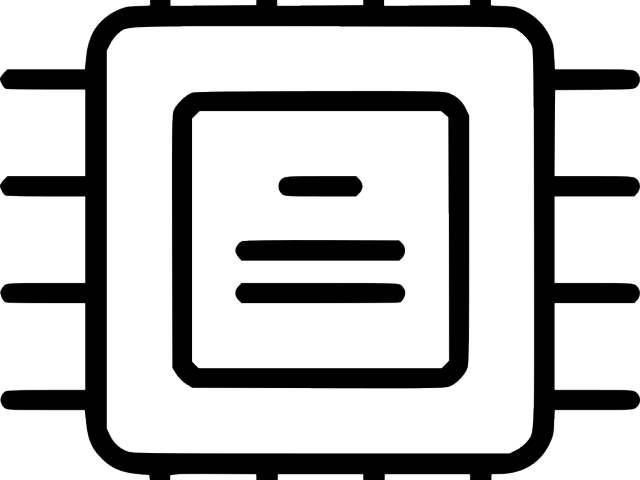 Cpu Clipart Hardware - Integrated Circuit - Png Download (640x480), Png Download