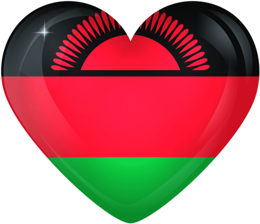 Download Malawi Large Heart Flag Clipart Png Photo - Malawi National Flag Transparent Png (850x734), Png Download