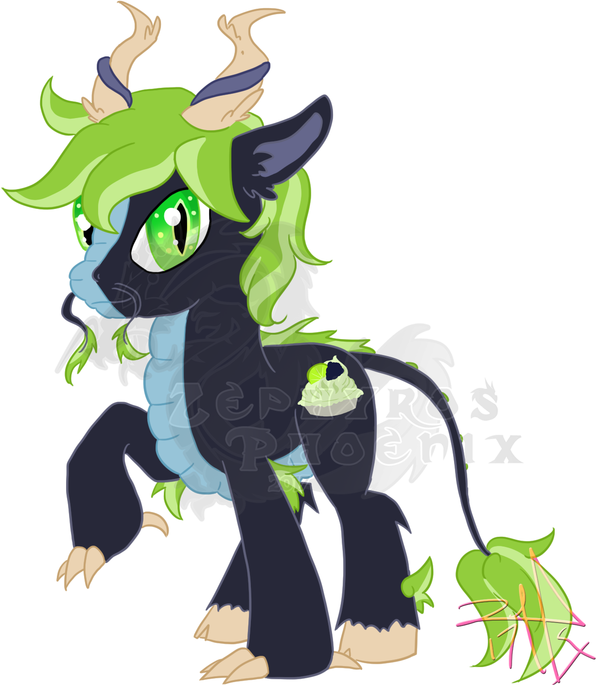 Blackberry Lime - Cartoon Clipart (1301x1444), Png Download