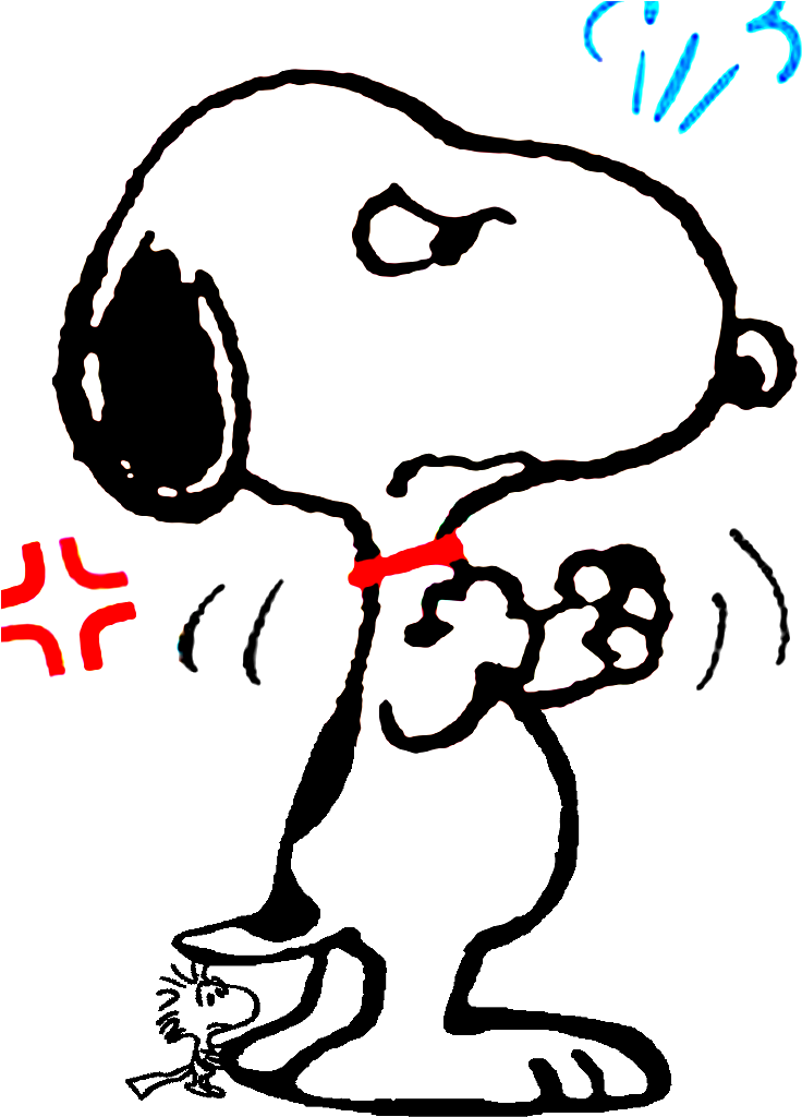 Snoopy Faz De Tudo Para Defender Seu Amiguinho Woodstock - Angry Snoopy Clipart (760x1052), Png Download