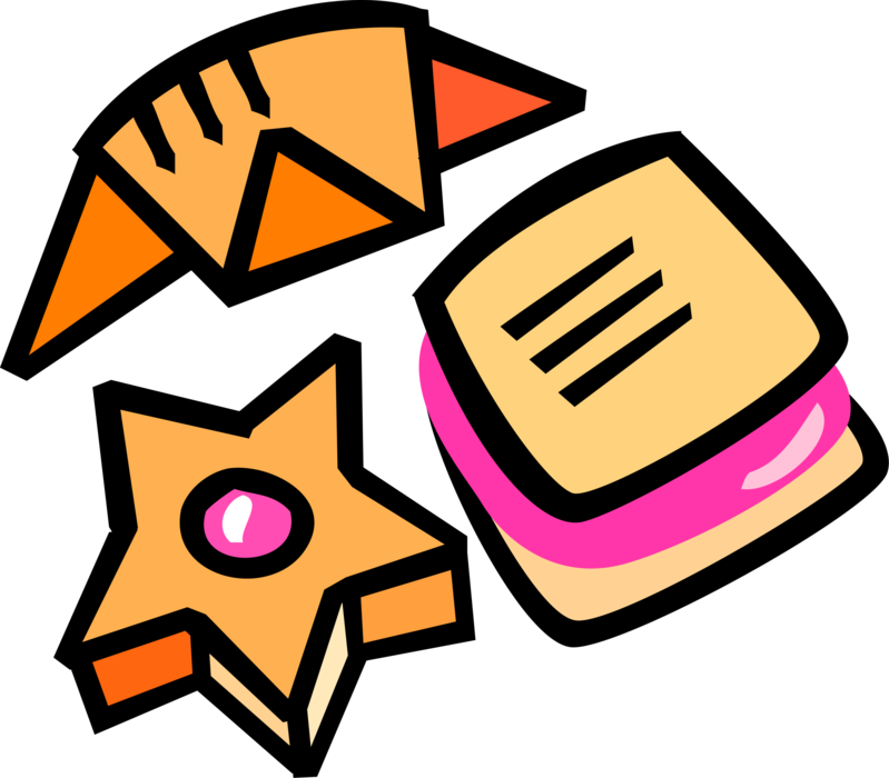 Vector Illustration Of Baked Cookies And Pastry Croissant Clipart (799x700), Png Download