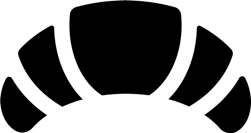 Croissant Rubber Stamp Clipart (800x800), Png Download