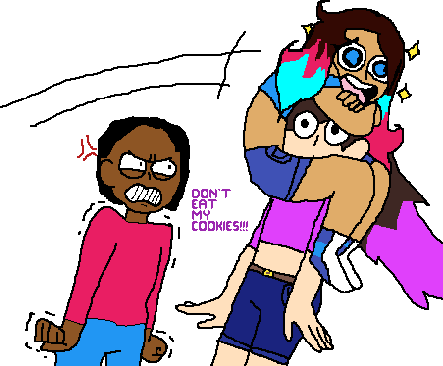 When Your Bff Eats Your Cookies - Cartoon Clipart (1000x772), Png Download