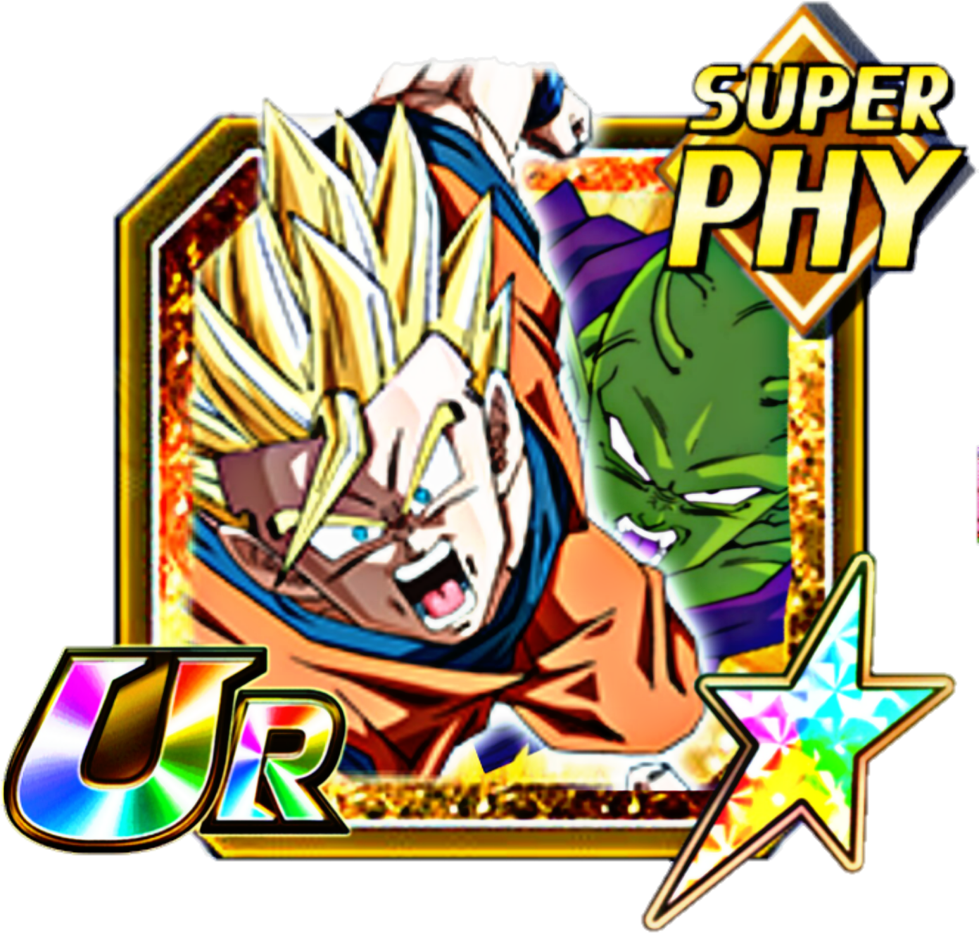 Master, Pupil And Friends Super Saiyan Gohan & Piccolo - Gotenks Ssj3 Phy Dokkan Clipart (1390x1359), Png Download