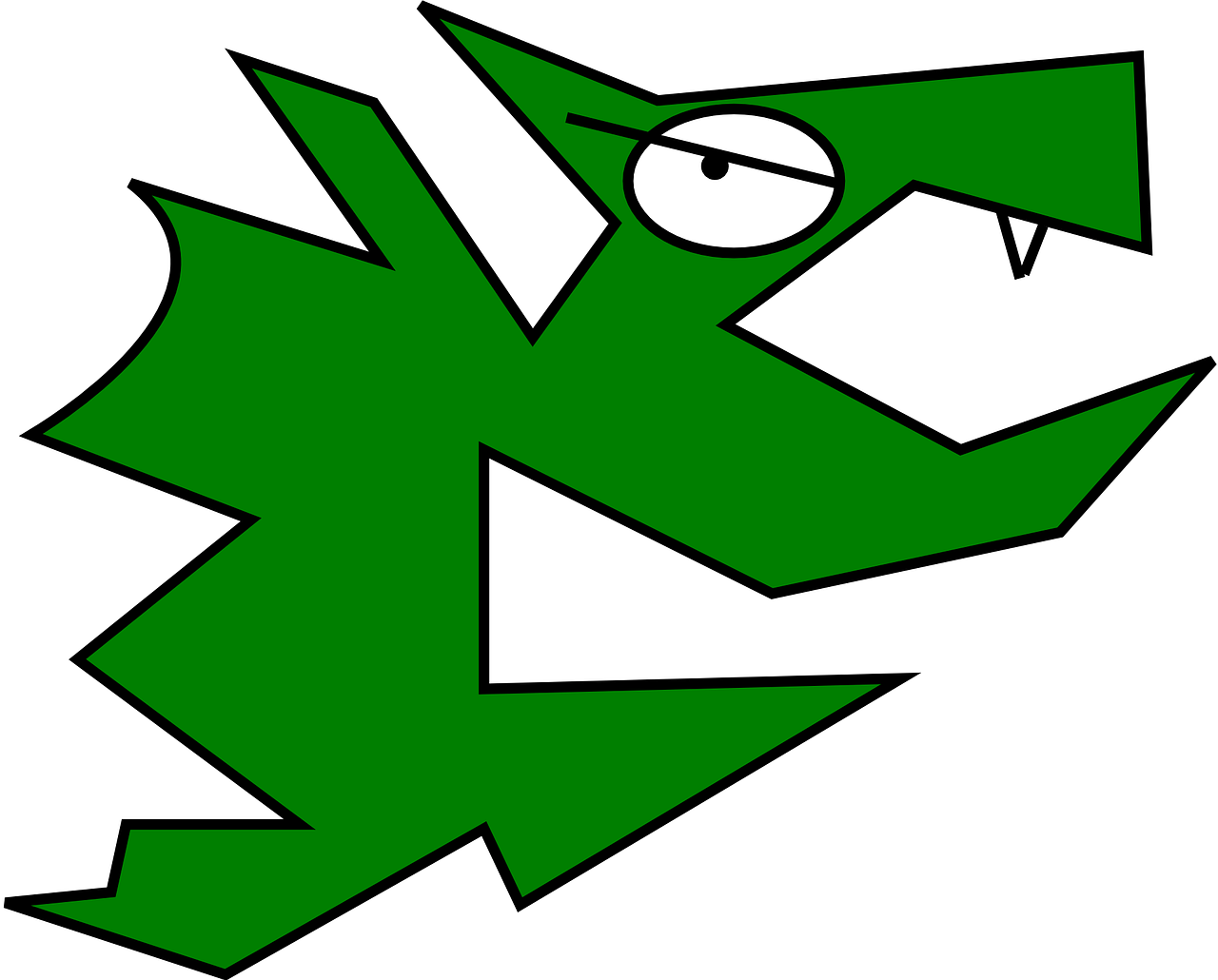 Dragon Mythical Creature Green Clipart (1280x1030), Png Download