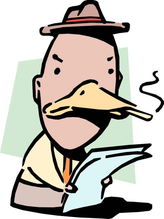 Vector Illustration Of Businessman Is Queer As Duck Clipart (525x700), Png Download