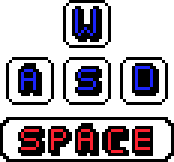 Aswd And Space Keys Clipart (600x550), Png Download