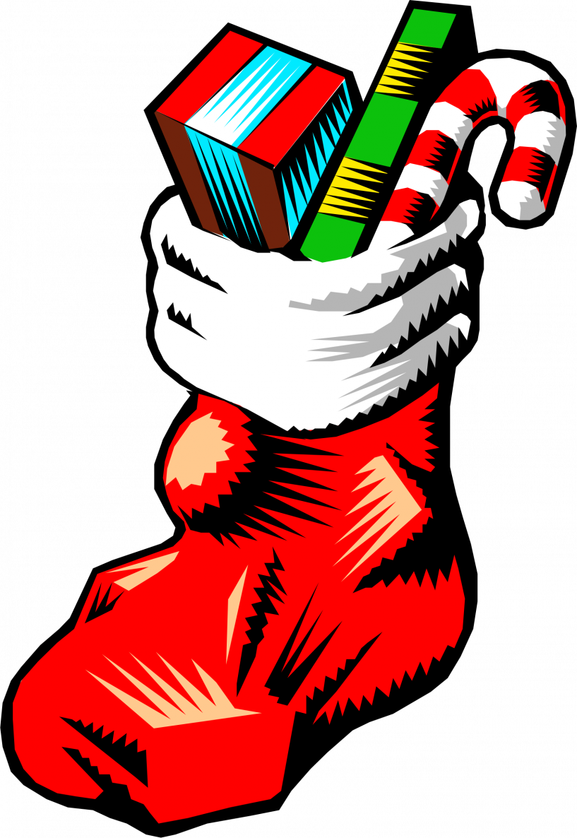 Christmas Stocking Filled With Toys Clipart (817x1186), Png Download