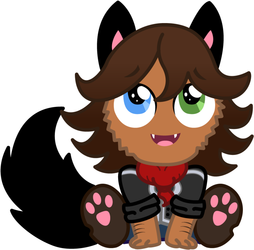 Wolfe Chibi - Cartoon Clipart (900x869), Png Download