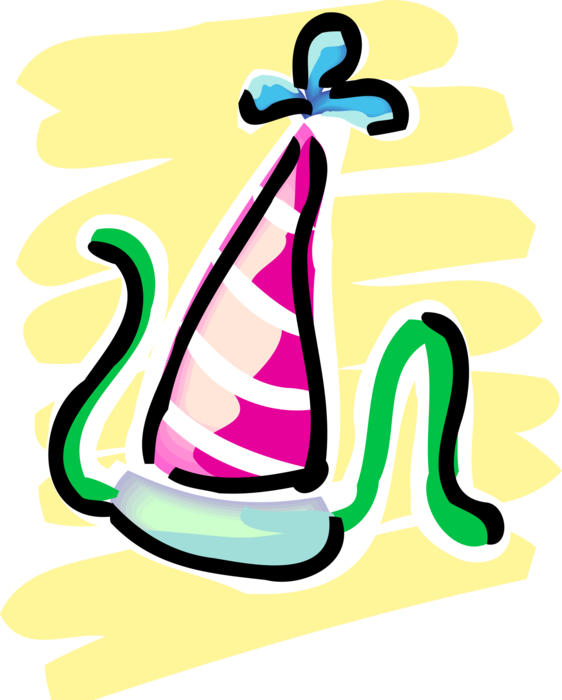 Vector Illustration Of Birthday Party Or New Years Clipart (562x700), Png Download