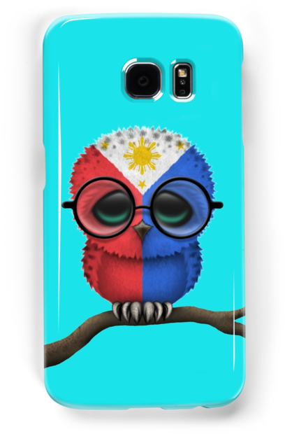 Nerdy Filipino Baby Owl On A Branch - Owl Clipart (500x700), Png Download