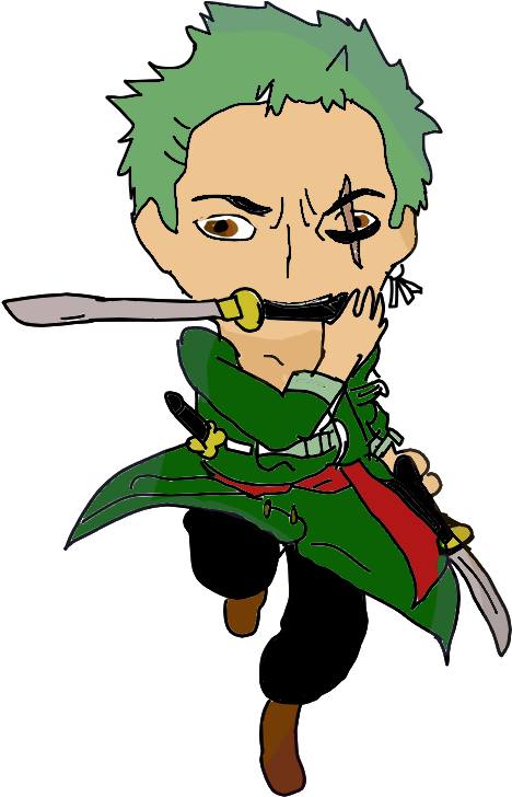 Zoro - Cartoon Clipart (603x731), Png Download
