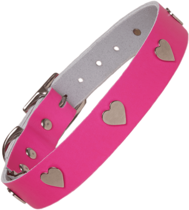 Download Pink Dog Collar With Hearts Transparent Png - Dog Collar Clipart (1000x1000), Png Download