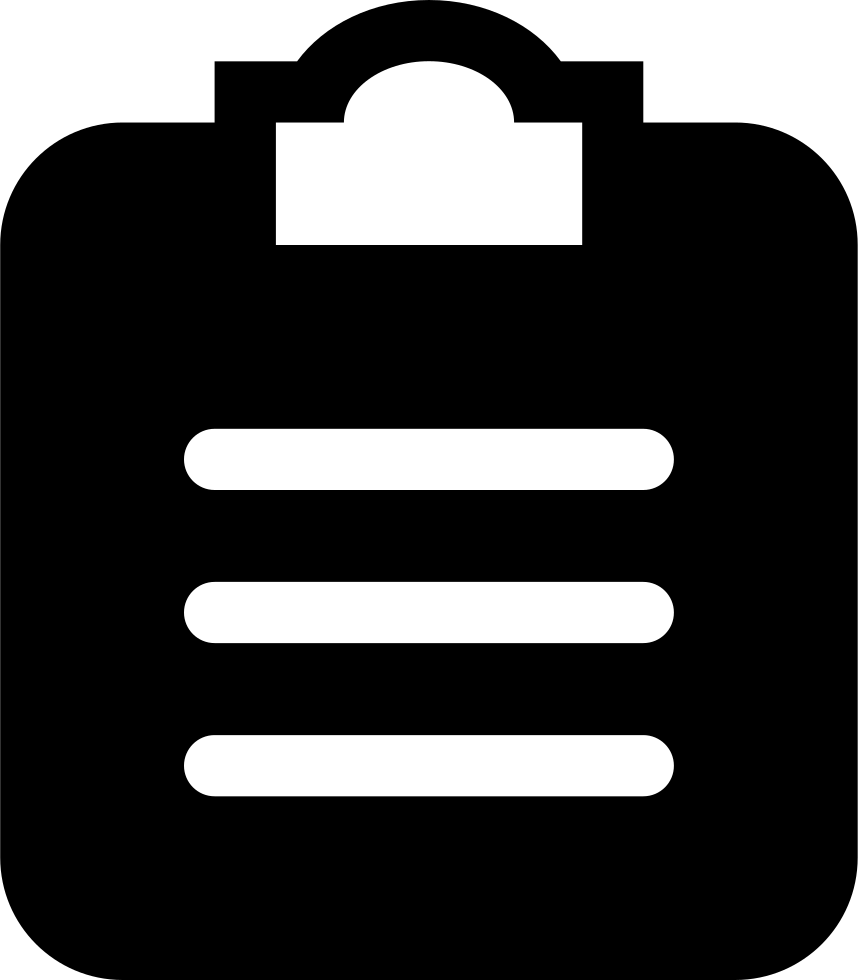 Clipboard Black Square Interface Symbol Comments - Icon - Png Download (858x980), Png Download