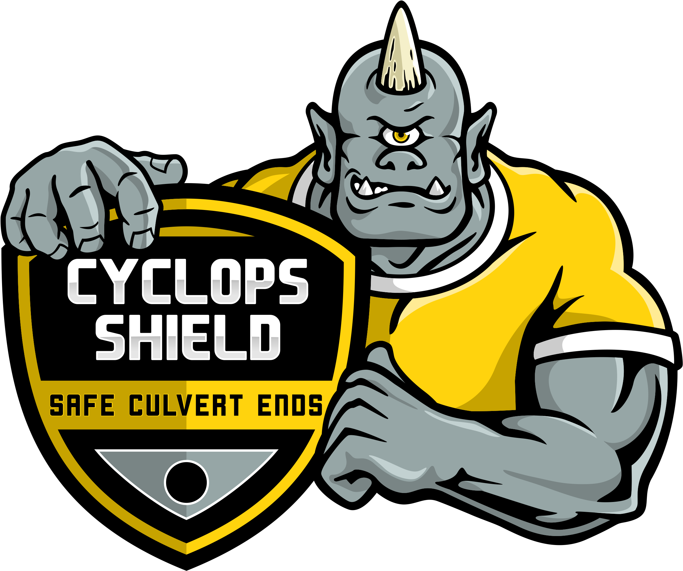 Cyclops Shield - Cartoon Clipart (2414x2008), Png Download