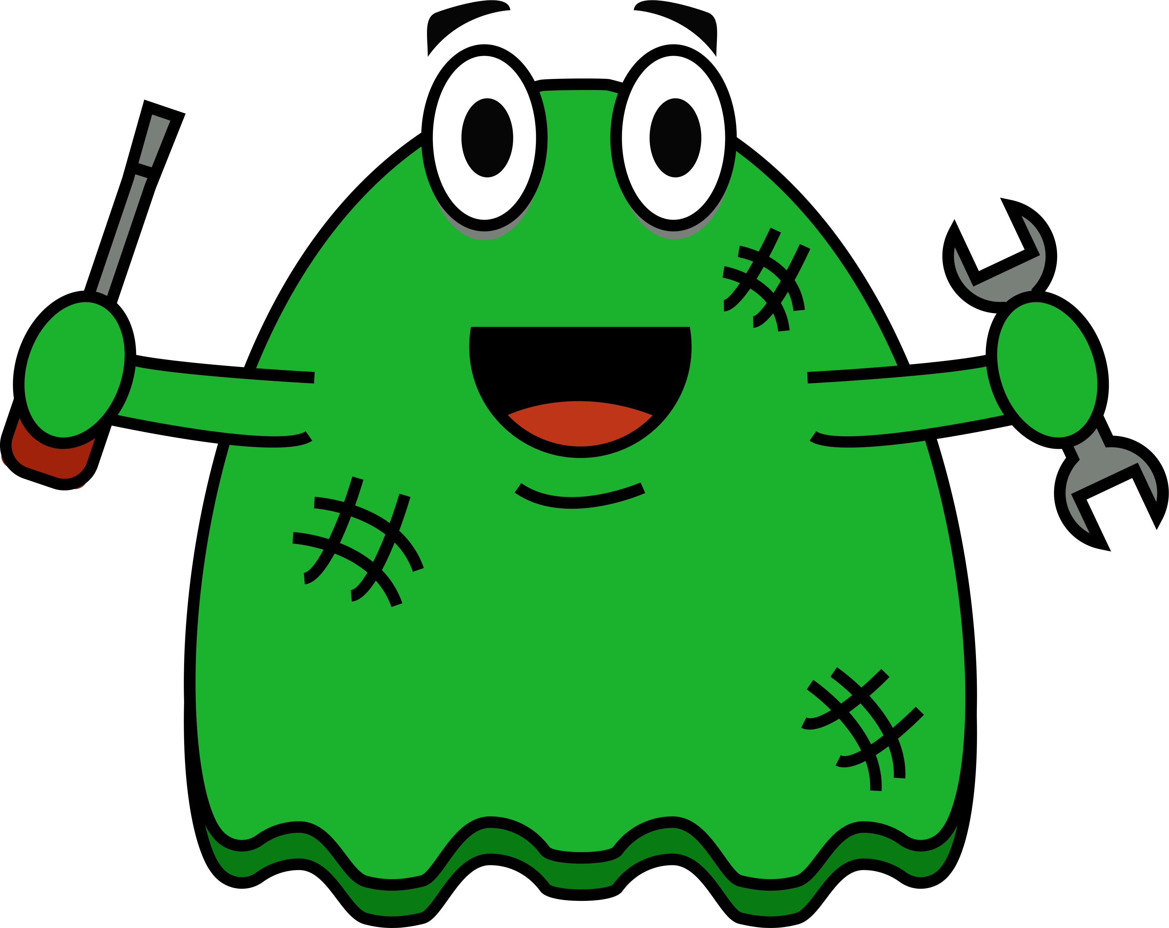 Mr Snot Sticker - Cartoon Frogs Clipart (3918x3112), Png Download