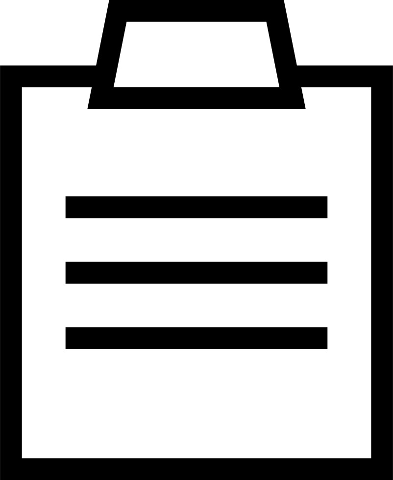 Task List Line Svg Png Icon Free Download Clipart (802x980), Png Download