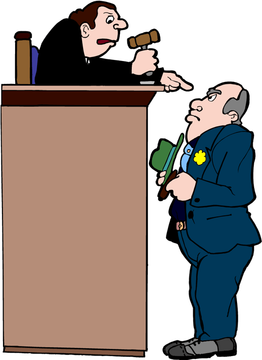 Judge Pointing At State Trooper Png - Denunciar Ante El Juez Competente La Cesación Clipart (546x750), Png Download