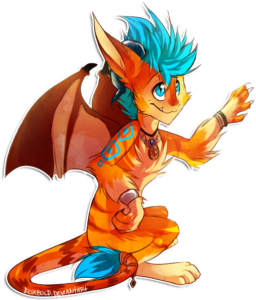 He's A Carefree Mischievous Little Creature With A - Cartoon Clipart (519x607), Png Download