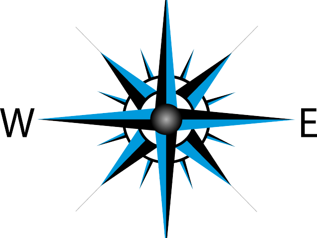 Drawn Compass Compass Rose - Compass Clipart (640x480), Png Download