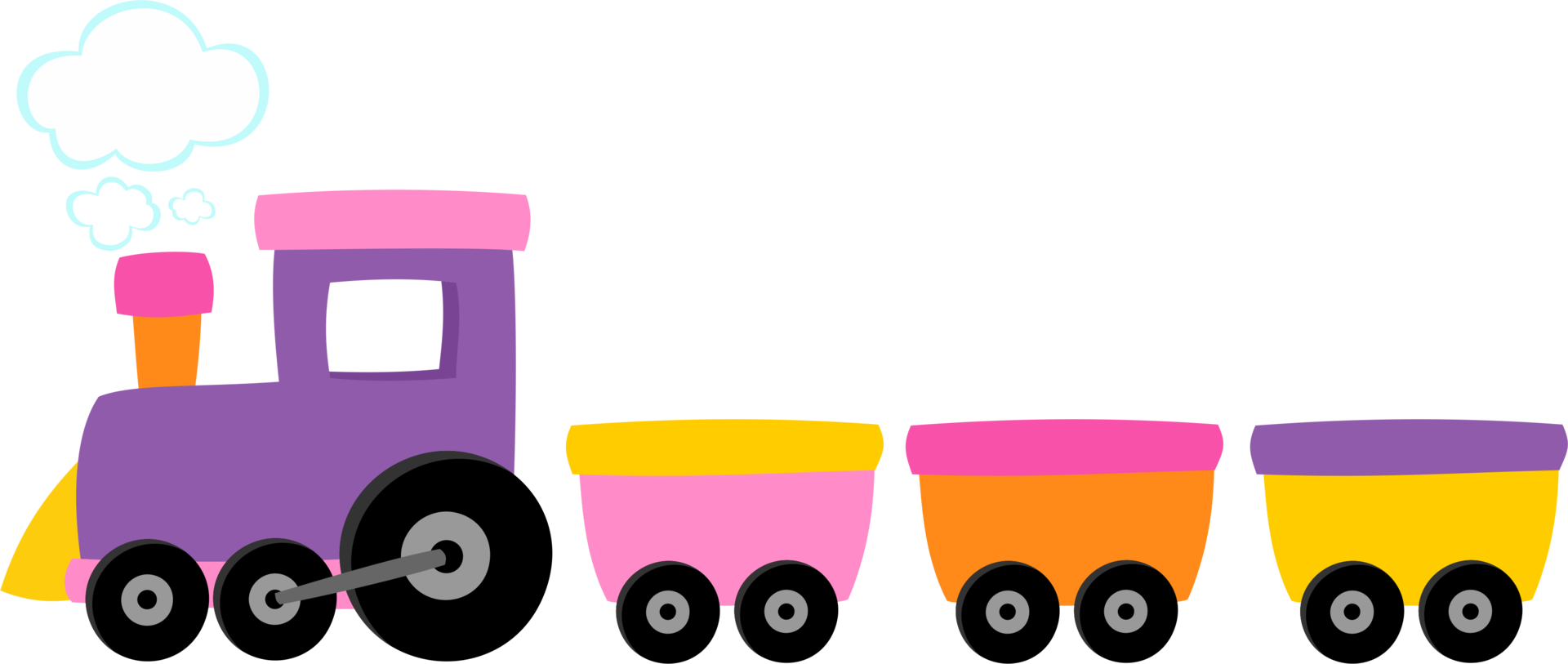 Train, Clip Art, Zug, Trains, Illustrations, Pictures - Push & Pull Toy - Png Download (1920x813), Png Download