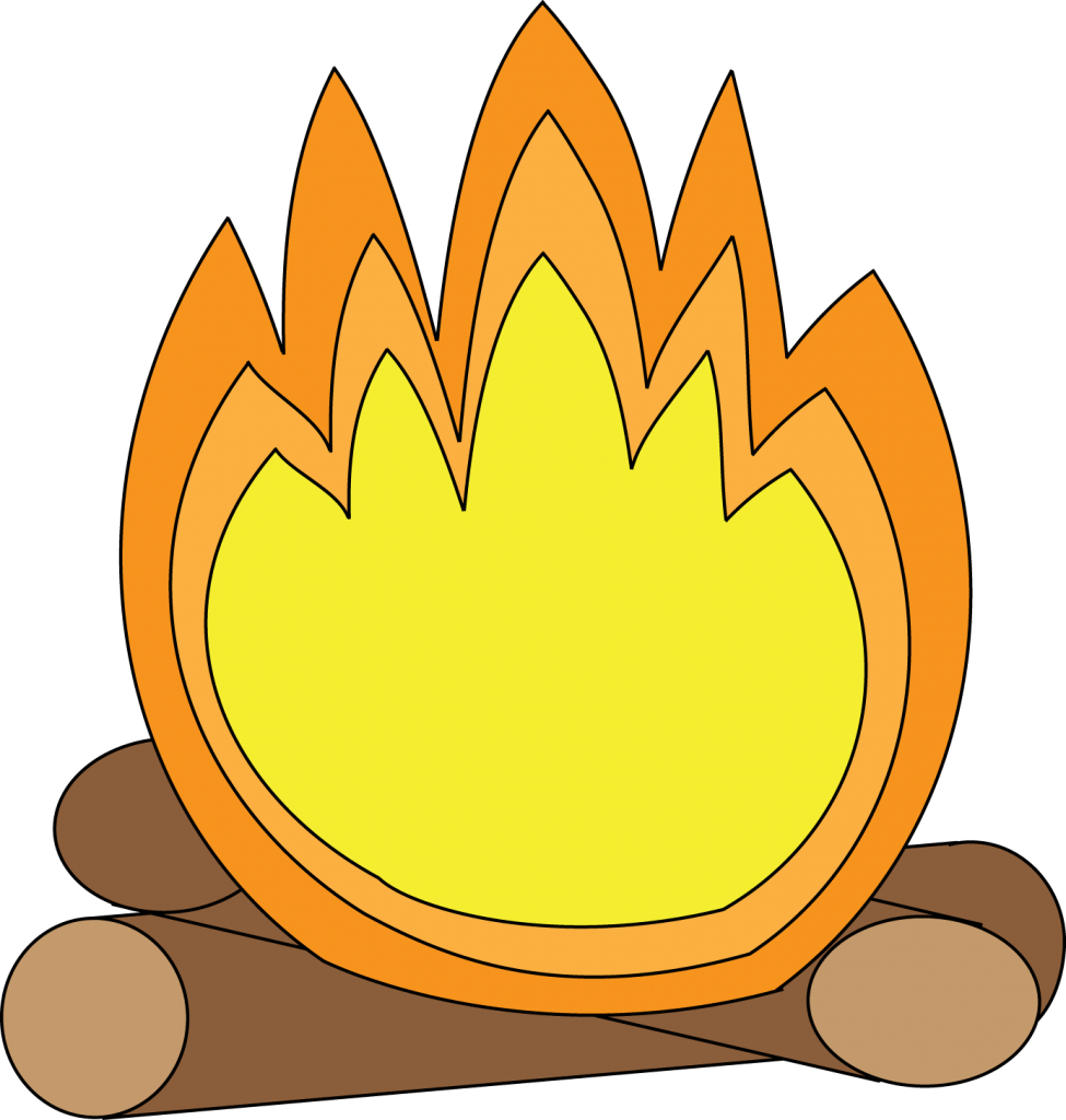 Campfire Cartoon Clipart (975x1024), Png Download