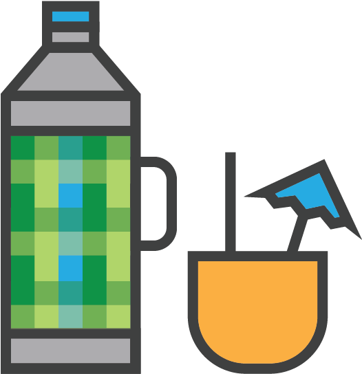 Camp Themed Cocktail Hour And Activities Clipart (814x675), Png Download