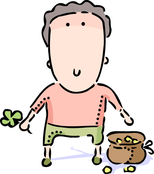 Vector Illustration Of St Patrick's Day Lucky Shamrock - Cartoon Watering Can Clipart (618x700), Png Download