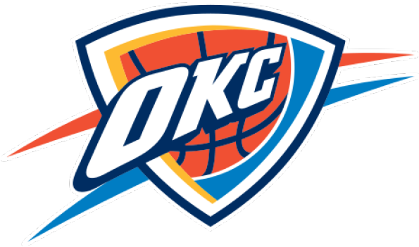 Oklahoma City Thunder Clipart Nba - Oklahoma City Thunder Logo - Png Download (640x480), Png Download