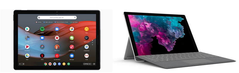 Pixel Slate Vs Surface Pro - Google Pixel Slate Png Clipart (800x450), Png Download