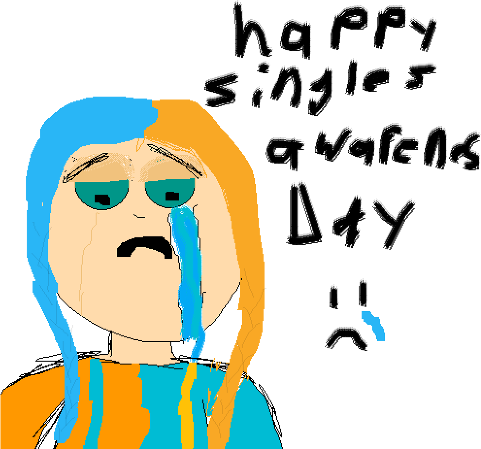 Happy Singles Awareness Day Clipart (1000x1000), Png Download