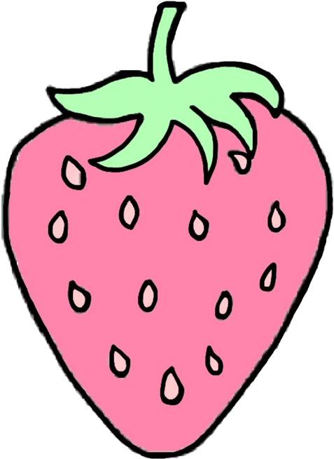 Overlay Image - Cute Strawberry Clipart (500x688), Png Download