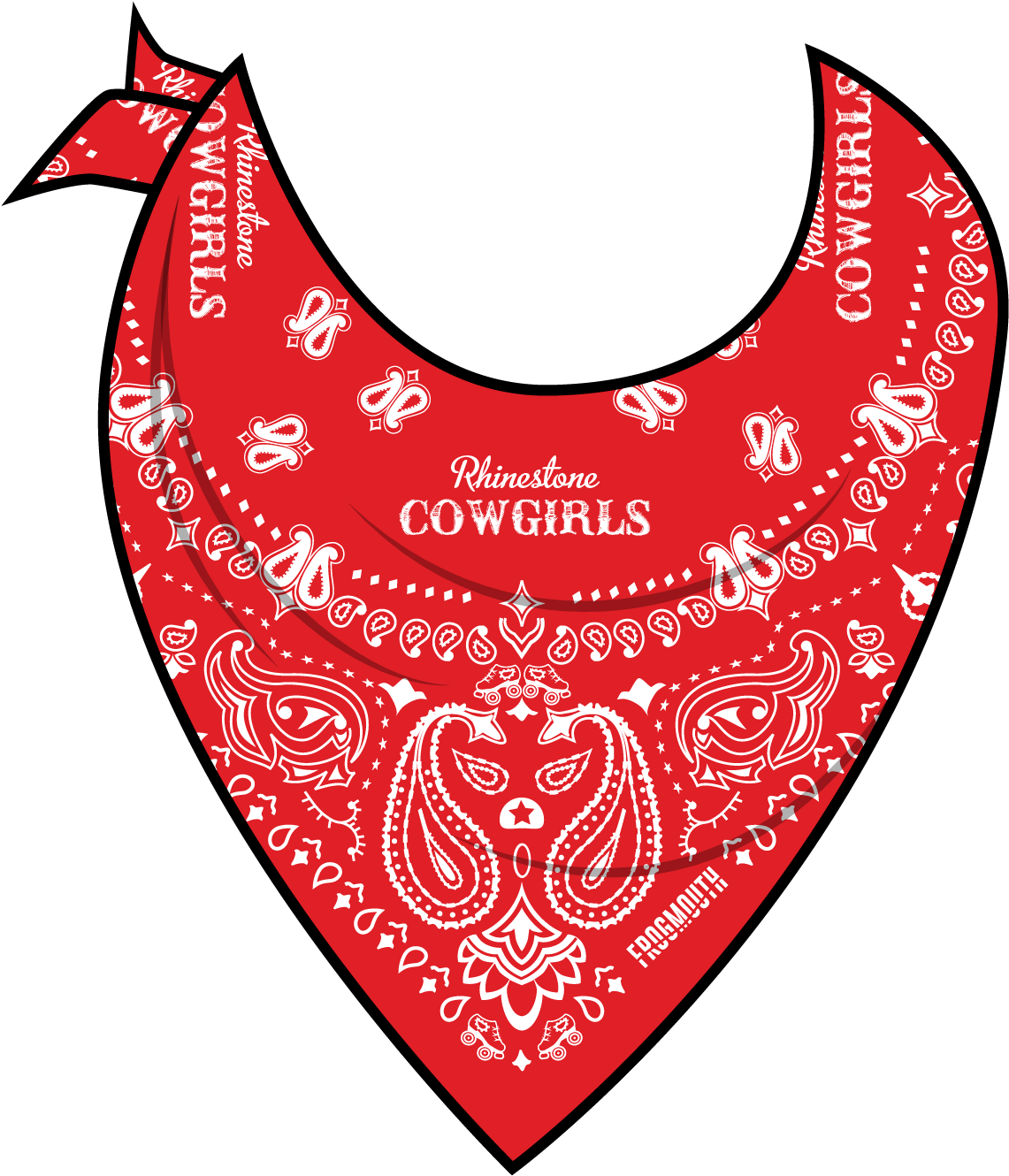 Download Txrd Rhinestone Cowgirls Reversible Bandana Frogmouth - Red