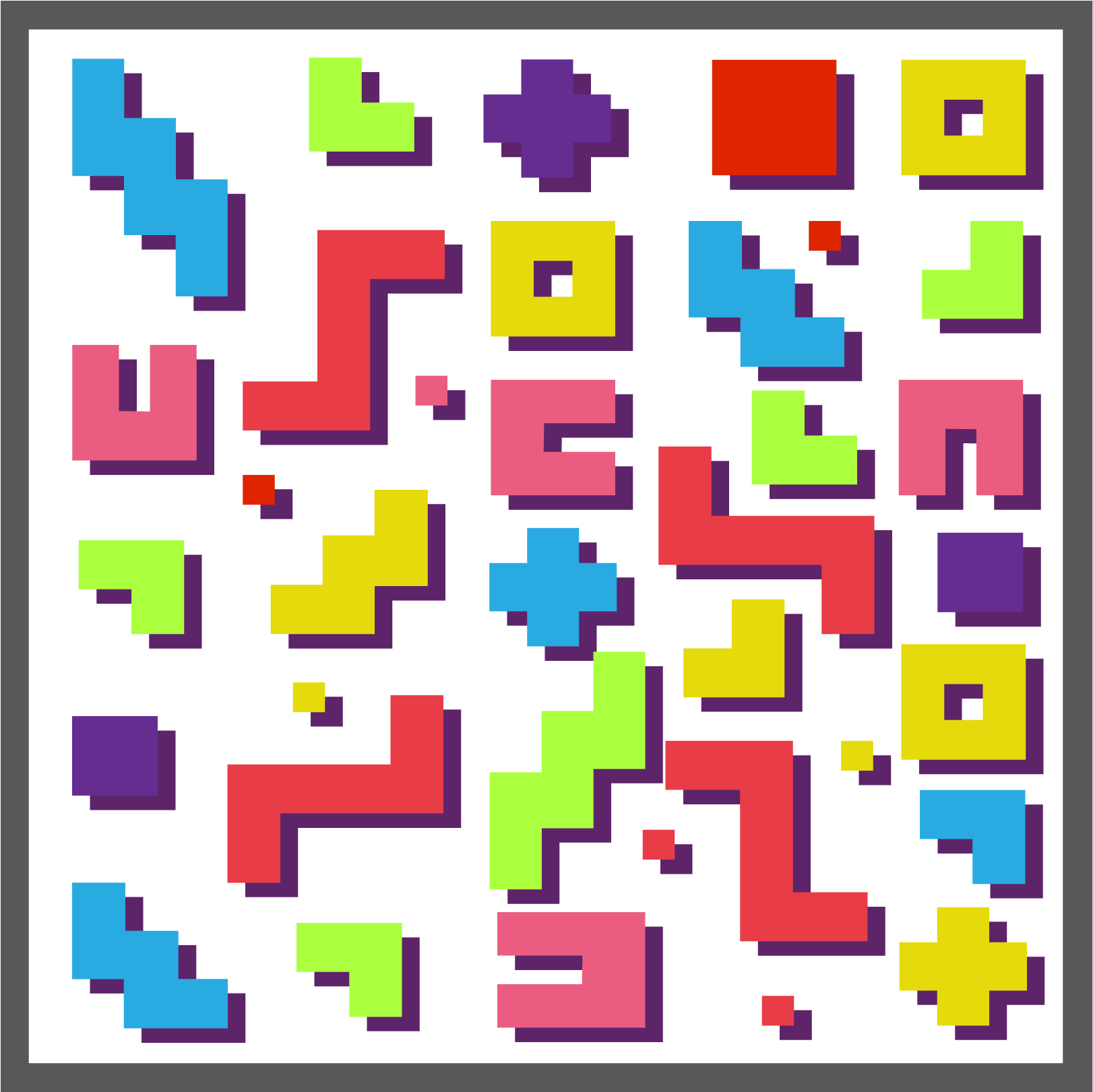 Memphis Art High Saturation Bit Machine Geometry Png - Vector Graphics Clipart (2000x2000), Png Download