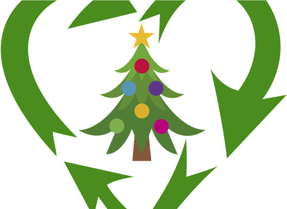 Christmas Tree Recyc - Recycle Heart Clipart (1000x675), Png Download