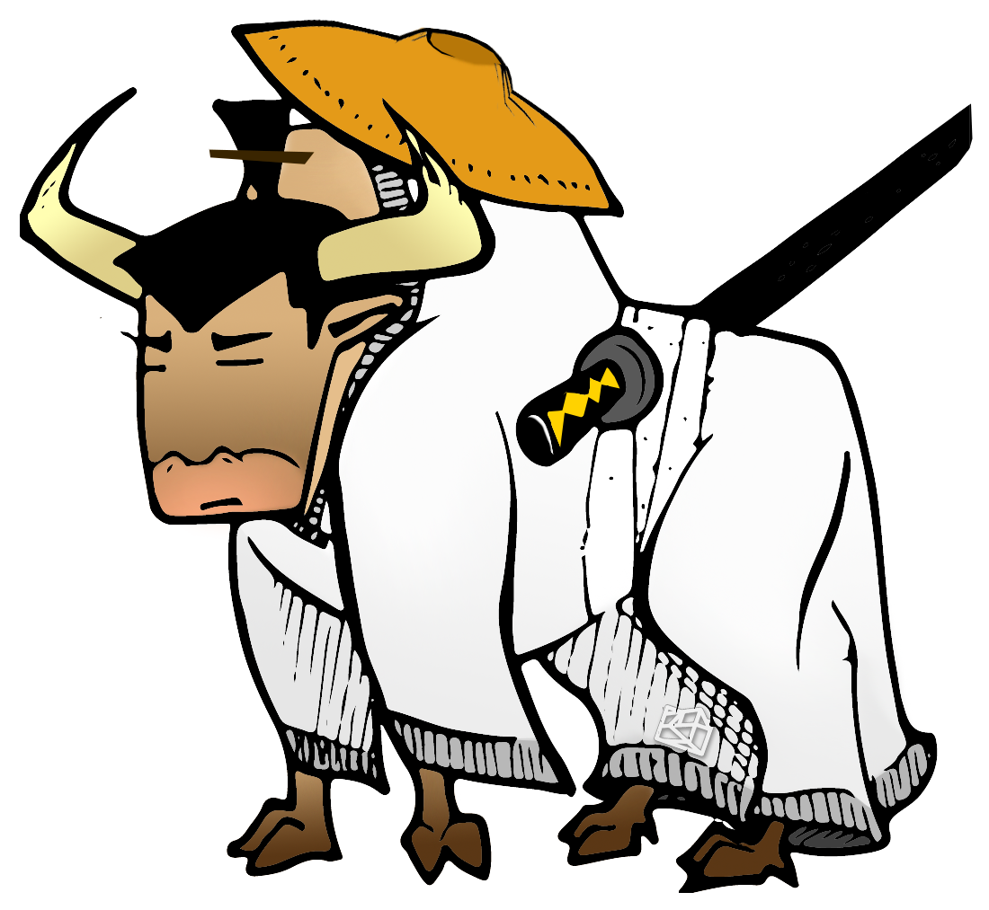 Samurai Yak Clipart (1218x1016), Png Download