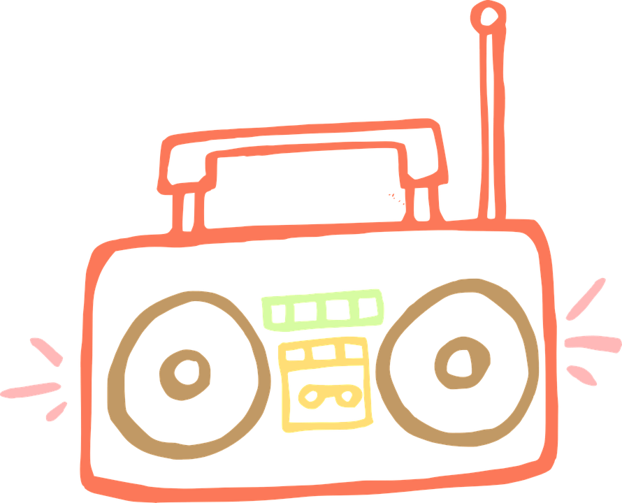 Tape Recorder Clipart 4 By David - Easy To Draw Boombox - Png Download (890x720), Png Download