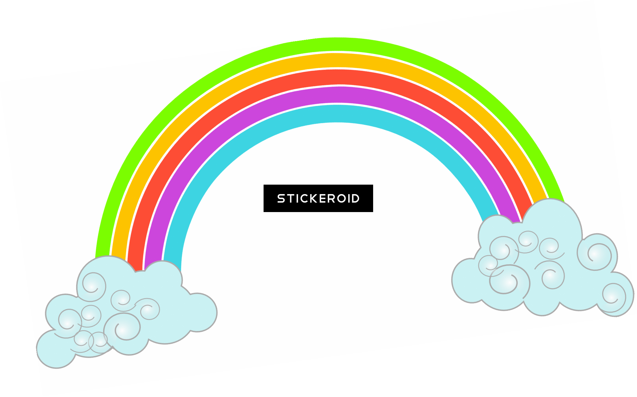 Rainbow Hd Clipart (2093x1303), Png Download