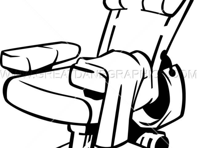 Barbet Clipart Black And White - Barber Chair Black And White - Png Download (640x480), Png Download