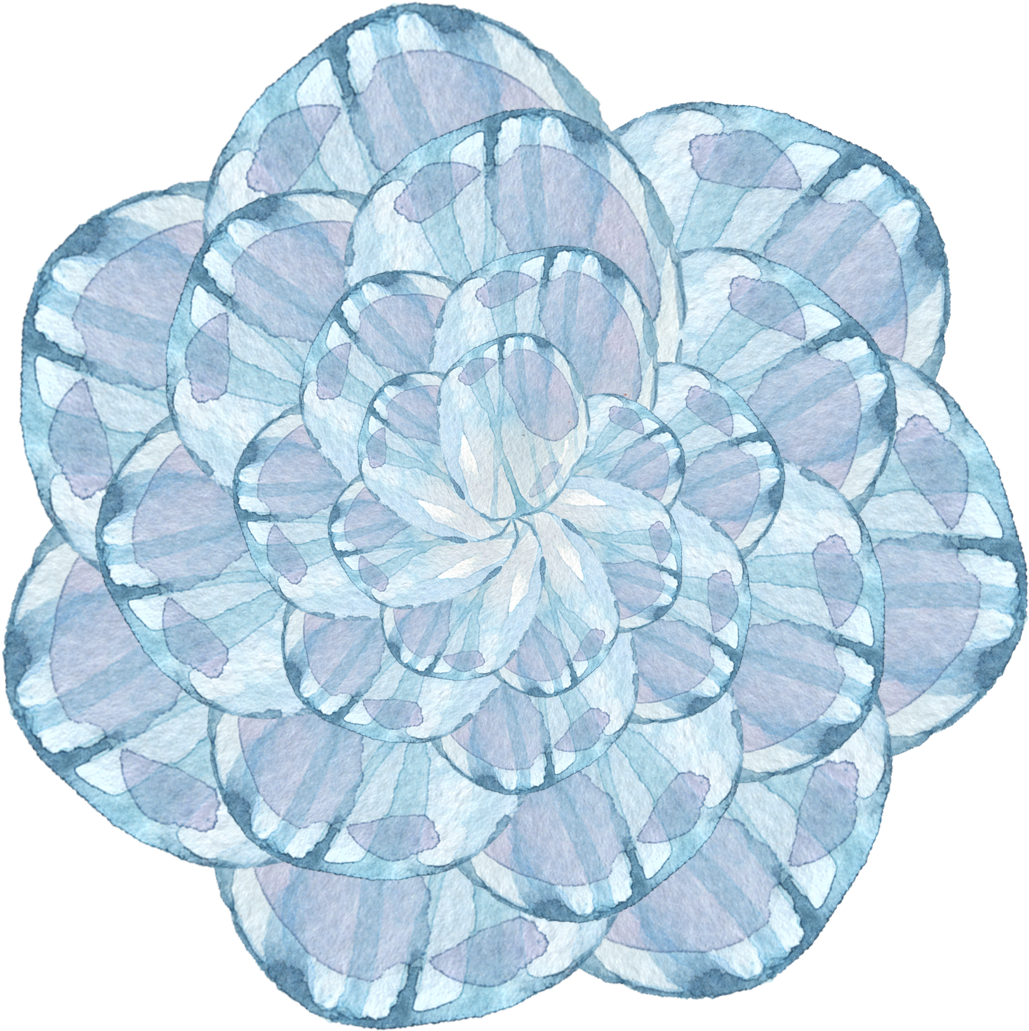 Simple Stylish Decorative Watercolor Png And Psd - Dahlia Clipart (2000x2000), Png Download